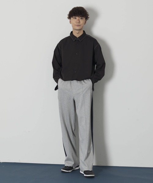 Couleur Meler(クルールメリー)の「Couleur Meler sakasa line track pants(その他パンツ・メンズ・グレー/ブラック・MEDIUM/LARGE)」の16枚目の写真
