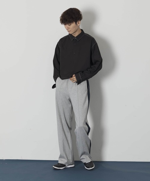 Couleur Meler(クルールメリー)の「Couleur Meler sakasa line track pants(その他パンツ・メンズ・グレー/ブラック・MEDIUM/LARGE)」の11枚目の写真