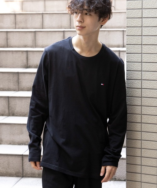 セール】トミーヒルフィガー 長袖Tシャツ ロンT ワンポイント（T