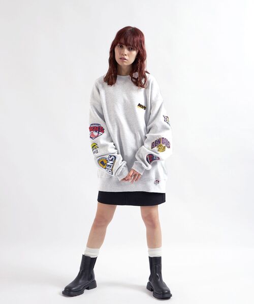 BEN DAVIS（ベンデイビス）の「【BEN DAVIS(ベンデイビス)】CHAMPIONSHIP PATCHED CREW NECK SWEAT / 袖ワッペン 刺繍 古着風 クルーネック スウェット（スウェット・メンズ・グレー/ブラック/イエロー/オフホワイト/ネイビー/ピンク系その他2・MEDIUM/LARGE/X-LARGE）」の9枚目の写真