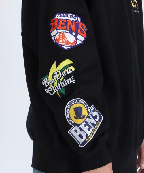 BEN DAVIS（ベンデイビス）の「【BEN DAVIS(ベンデイビス)】CHAMPIONSHIP PATCHED CREW NECK SWEAT / 袖ワッペン 刺繍 古着風 クルーネック スウェット（スウェット・メンズ・グレー/ブラック/イエロー/オフホワイト/ネイビー/ピンク系その他2・MEDIUM/LARGE/X-LARGE）」の17枚目の写真