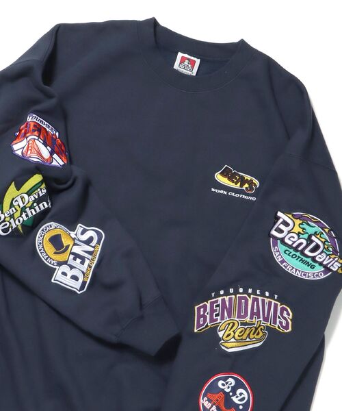 BEN DAVIS（ベンデイビス）の「【BEN DAVIS(ベンデイビス)】CHAMPIONSHIP PATCHED CREW NECK SWEAT / 袖ワッペン 刺繍 古着風 クルーネック スウェット（スウェット・メンズ・グレー/ブラック/イエロー/オフホワイト/ネイビー/ピンク系その他2・MEDIUM/LARGE/X-LARGE）」の19枚目の写真