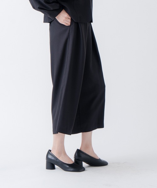 WHYTO.（ホワイト）の「「WHYTO. / ホワイト」LINEN LIKE TROUSER（その他パンツ・レディース・ブラック/アイボリー・36/38）」の4枚目の写真