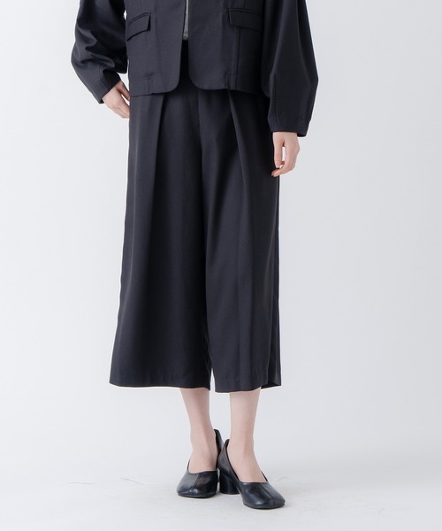 WHYTO.（ホワイト）の「「WHYTO. / ホワイト」LINEN LIKE TROUSER（その他パンツ・レディース・ブラック/アイボリー・36/38）」の5枚目の写真