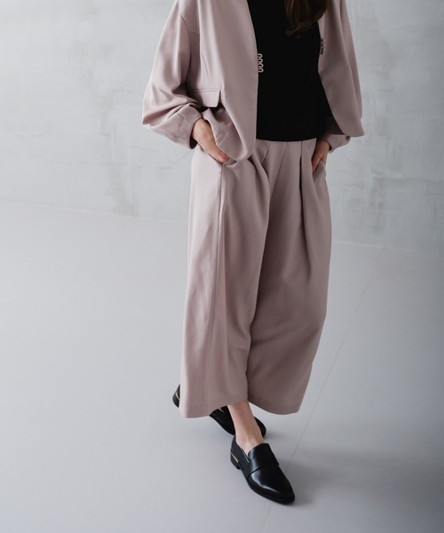 WHYTO.（ホワイト）の「「WHYTO. / ホワイト」LINEN LIKE TROUSER（その他パンツ・レディース・ブラック/アイボリー・36/38）」の22枚目の写真