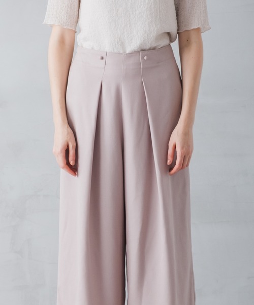 WHYTO.（ホワイト）の「「WHYTO. / ホワイト」LINEN LIKE TROUSER（その他パンツ・レディース・ブラック/アイボリー・36/38）」の9枚目の写真