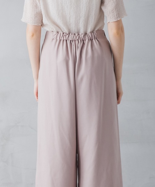 WHYTO.（ホワイト）の「「WHYTO. / ホワイト」LINEN LIKE TROUSER（その他パンツ・レディース・ブラック/アイボリー・36/38）」の10枚目の写真