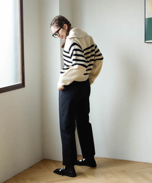 Birthday room（バースデイルーム）の「シンプルタックパンツ（スラックス・レディース・ブラック/チャコールグレー/グレイッシュベージュ・SMALL/MEDIUM）」の15枚目の写真