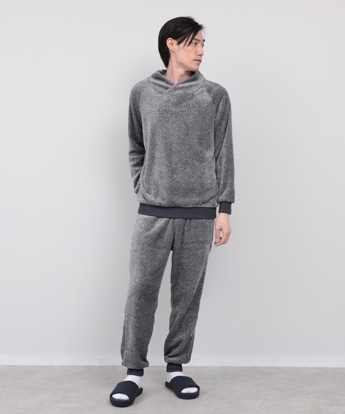 セール】【ふわもこプレミアム】ハイネック カチオン染めパジャマ