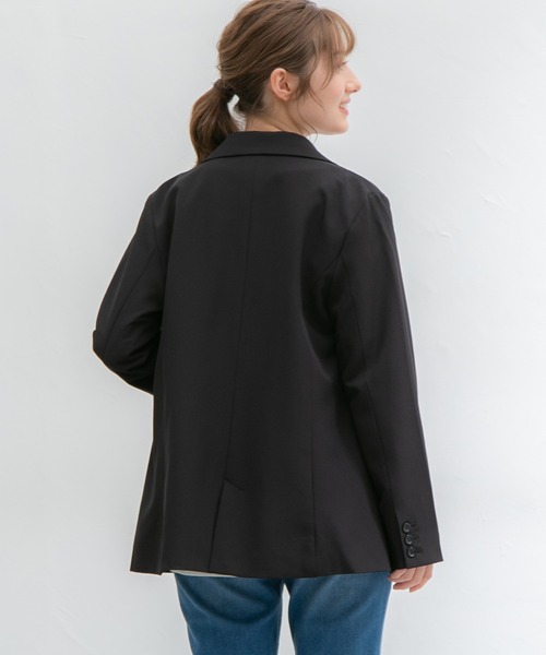 Honeys（ハニーズ）の「ダブル釦ゆるテーラード（テーラードジャケット・レディース・ブラック/ネイビー系/サックスブルー系/ネイビー/ベージュ・S/M/L/LL）」の8枚目の写真