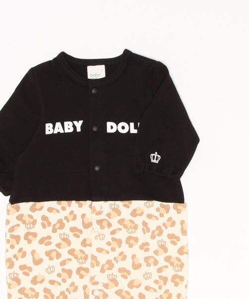 BABYDOLL（ベビードール）の「アニマル切替2WAYオール 7883B（肌着・キッズ・ブラック/ベージュ・50-70cm）」の3枚目の写真
