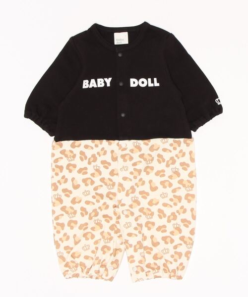 BABYDOLL（ベビードール）の「アニマル切替2WAYオール 7883B（肌着・キッズ・ブラック/ベージュ・50-70cm）」の5枚目の写真
