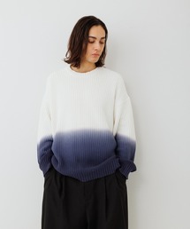 ADAM ET ROPE' | 【WEB限定】Dip Dye グラデーション 畦編み ルーズニット / ユニセックス(ニット/セーター)