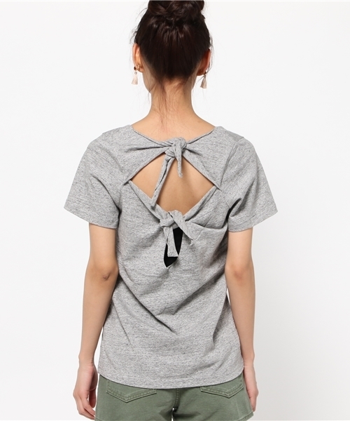 SLY（スライ）の「BACK W RIBBON T/SH（Tシャツ/カットソー・レディース・ホワイト/トップグレー/ブラック・FREE）」の7枚目の写真