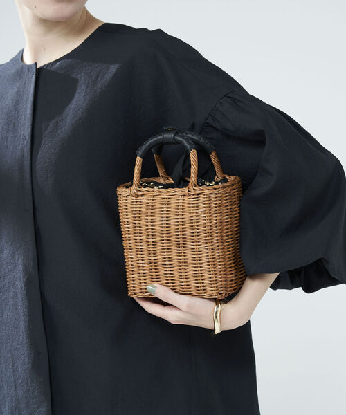 The Bagmati(ザバグマティ)の「【BAGMATI/ バグマティ】◇【WEB限定】スクエアかごバッグ(かごバッグ・レディース・キャメル・FREE)」の2枚目の写真