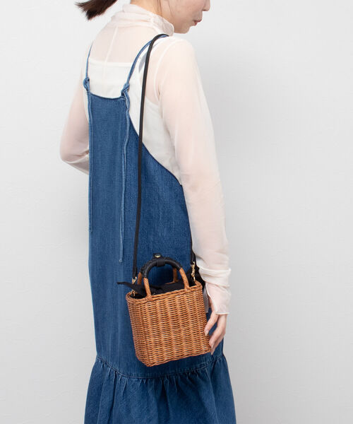The Bagmati(ザバグマティ)の「【BAGMATI/ バグマティ】◇【WEB限定】スクエアかごバッグ(かごバッグ・レディース・キャメル・FREE)」の3枚目の写真