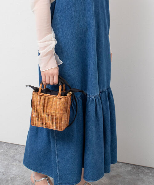 The Bagmati(ザバグマティ)の「【BAGMATI/ バグマティ】◇【WEB限定】スクエアかごバッグ(かごバッグ・レディース・キャメル・FREE)」の6枚目の写真