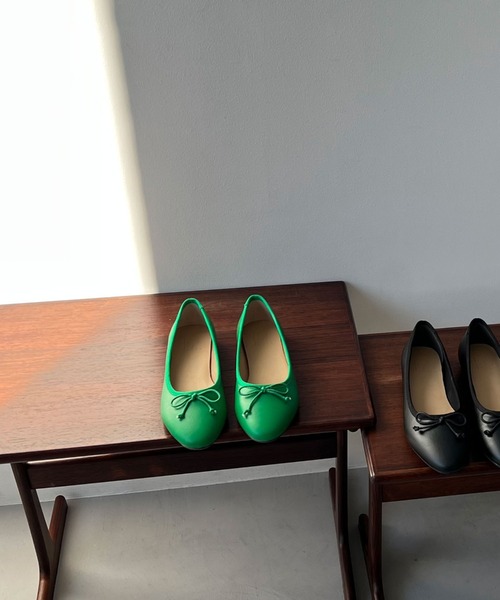 Doux archives（ドゥアルシーヴ）の「バレエシューズ（バレエシューズ・レディース・グリーン/ブラック・MEDIUM/LARGE）」の8枚目の写真