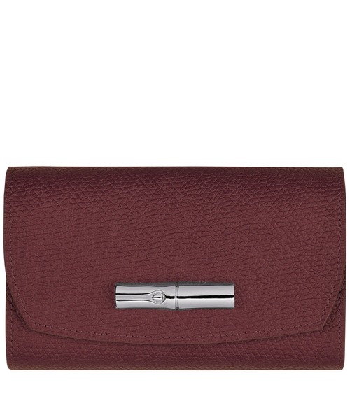 LONGCHAMP（ロンシャン）の「Roseau コンパクトウォレット（財布・レディース・ブラック/アイボリー/ライトブラウン/バーガンディー・FREE）」の4枚目の写真
