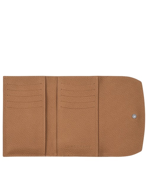 LONGCHAMP（ロンシャン）の「Roseau コンパクトウォレット（財布・レディース・ブラック/アイボリー/ライトブラウン/バーガンディー・FREE）」の9枚目の写真