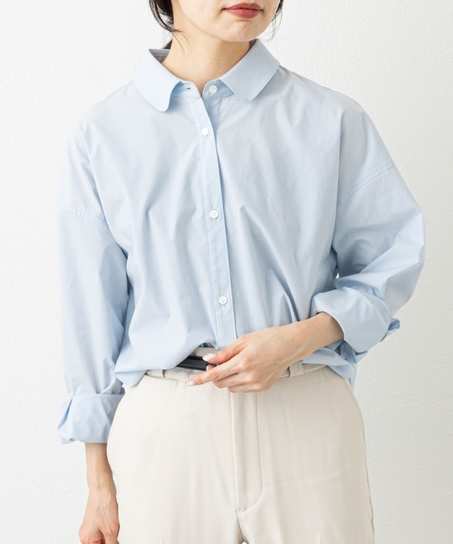 russet(ラシット)の「レギュラーシャツ(KS-067)(シャツ/ブラウス・レディース・サックスブルー/ブラック/ホワイト・FREE)」の3枚目の写真