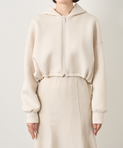 russet（ラシット）の「シャーリングショートパーカー(O-065)（パーカー・レディース・ネイビー/ブラウン/アイボリー・FREE）」の12枚目の写真