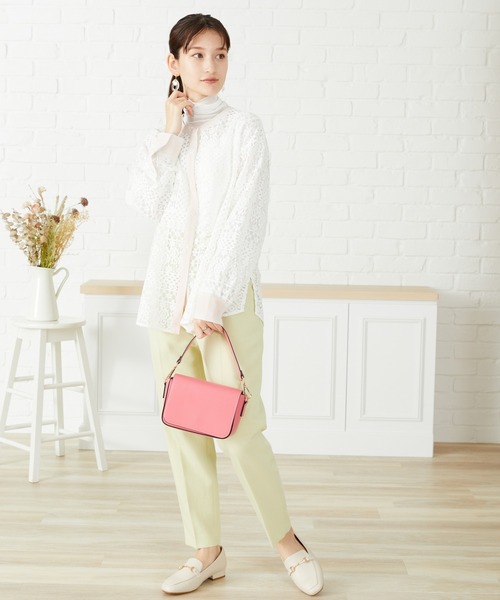 acro(アクロ)の「■ブロックレースバンドカラーシャツ/AC3320(シャツ/ブラウス・レディース・ホワイト・フリ-)」の7枚目の写真