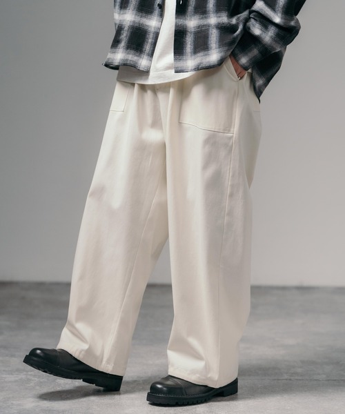 Rocky Monroe（ロッキーモンロー）の「2WAYバルーンワイドストレッチミリタリーベイカーパンツ/カーゴパンツ（カーゴパンツ・メンズ・ベージュ/ホワイト/ブラック/カーキ・M/L/XL）」の9枚目の写真