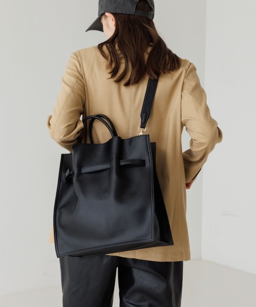 LOWELL things（ロウェル　シングス）の「【TVドラマ使用商品】Swell/2WAYギャザーオープントートBAG L/A4サイズ/13インチPC収納可（トートバッグ・レディース・ブラック/ベージュ/アイボリー/モカ/グレイッシュベージュ/ブラウン・フリー）」の20枚目の写真