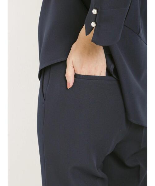 Te chichi（テチチ）の「ダブルクロスパールデザインテーパードパンツ（その他パンツ・レディース・ベージュ/ネイビー・ﾌﾘ-）」の11枚目の写真