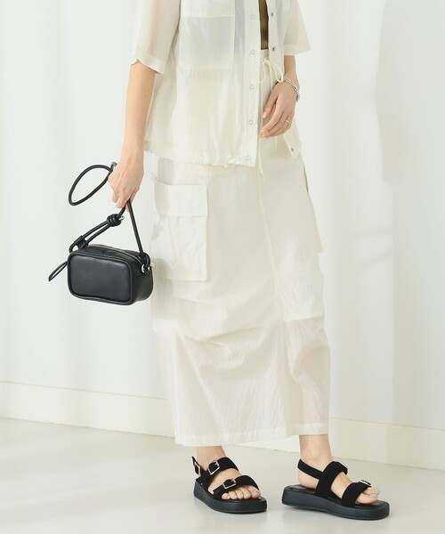 B:MING by BEAMS（ビーミングバイビームス）の「撥水 カーゴ スカート（スカート・レディース・ピンク/アイボリー・MEDIUM/SMALL）」の5枚目の写真