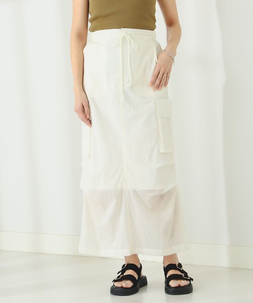 B:MING by BEAMS（ビーミングバイビームス）の「撥水 カーゴ スカート（スカート・レディース・ピンク/アイボリー・MEDIUM/SMALL）」の11枚目の写真