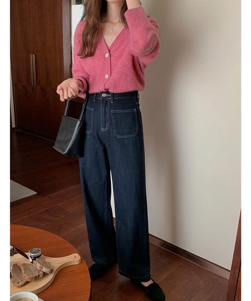 LAFFMO（ラフモ）の「ベイカーポケットデニムパンツ（デニムパンツ・レディース・ライトブルー/ダークブルー・MEDIUM/LARGE）」の10枚目の写真