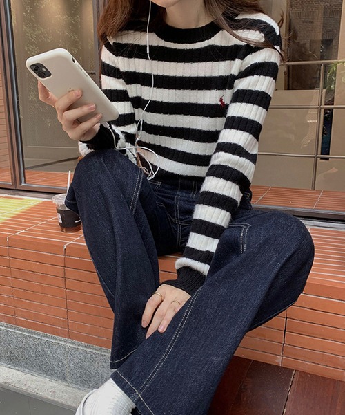 LAFFMO（ラフモ）の「ベイカーポケットデニムパンツ（デニムパンツ・レディース・ライトブルー/ダークブルー・MEDIUM/LARGE）」の13枚目の写真