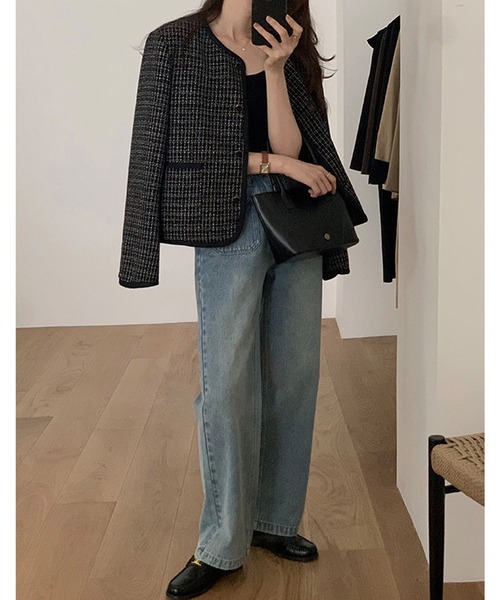 LAFFMO（ラフモ）の「ベイカーポケットデニムパンツ（デニムパンツ・レディース・ライトブルー/ダークブルー・MEDIUM/LARGE）」の17枚目の写真