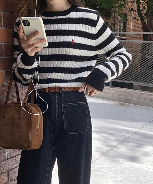 LAFFMO（ラフモ）の「ベイカーポケットデニムパンツ（デニムパンツ・レディース・ライトブルー/ダークブルー・MEDIUM/LARGE）」の14枚目の写真