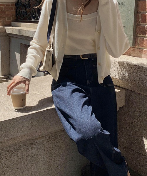 LAFFMO（ラフモ）の「ベイカーポケットデニムパンツ（デニムパンツ・レディース・ライトブルー/ダークブルー・MEDIUM/LARGE）」の4枚目の写真