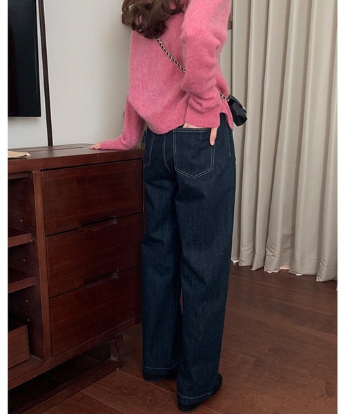 LAFFMO（ラフモ）の「ベイカーポケットデニムパンツ（デニムパンツ・レディース・ライトブルー/ダークブルー・MEDIUM/LARGE）」の9枚目の写真