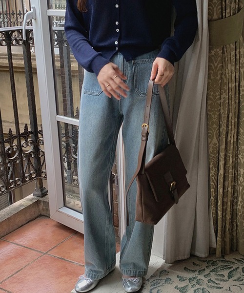 LAFFMO（ラフモ）の「ベイカーポケットデニムパンツ（デニムパンツ・レディース・ライトブルー/ダークブルー・MEDIUM/LARGE）」の18枚目の写真