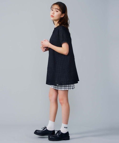 MILKFED.（ミルクフェド）の「PANELED LACE DRESS（ワンピース・レディース・ブラック/オフホワイト・ONE SIZE）」の8枚目の写真