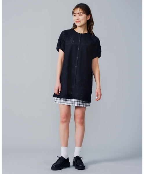 MILKFED.（ミルクフェド）の「PANELED LACE DRESS（ワンピース・レディース・ブラック/オフホワイト・ONE SIZE）」の8枚目の写真