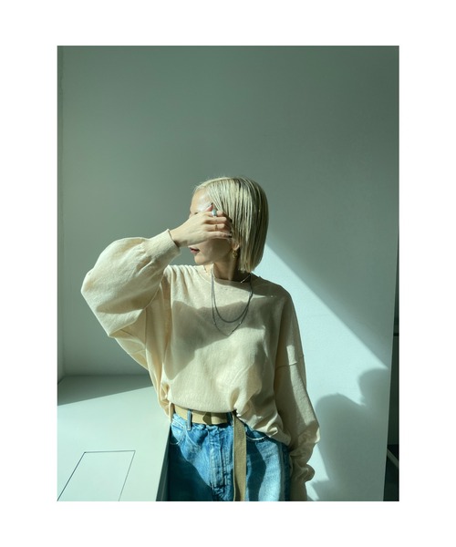 入荷通知 アプリ おすすめ BLACK BY MOUSSY（ブラックバイマウジー）の「sheer knit tops トップス