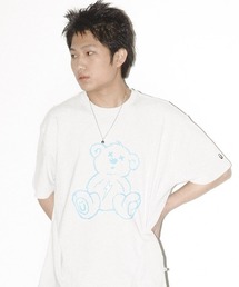 A'GEM/9 × .kom『ISTKUNST/イストクンスト』THUNDER BEAR TEE/ サンダー ベア 半袖 カットソー