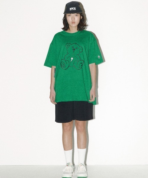 ISTKUNST(イストクンスト)の「A'GEM/9 × .kom『ISTKUNST/イストクンスト』THUNDER BEAR TEE/ サンダー ベア 半袖 カットソー(Tシャツ/カットソー・メンズ・グリーン/ブラック/ホワイト/ライトグレー・M/L)」の14枚目の写真