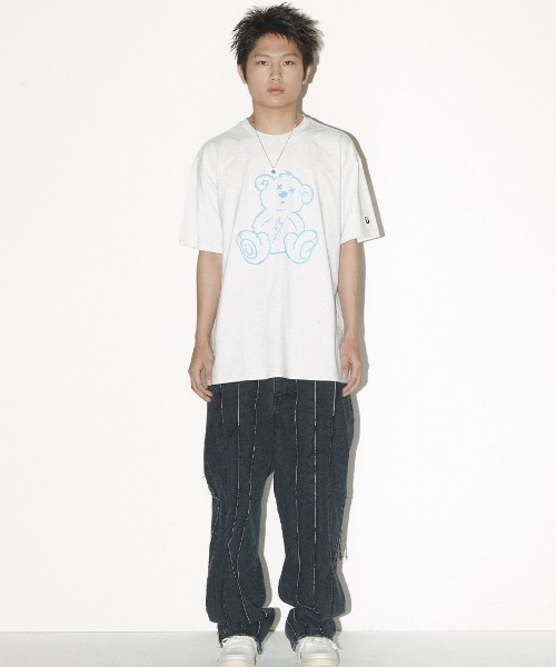 【PHYPS】 BASKETBALL STAR BEAR CREWNECK ■海外限定 ■韓国 アニメ【ぼっち・ざ・ろっく！】【HUMAN ROBOT】GRAPHIC RINGER
