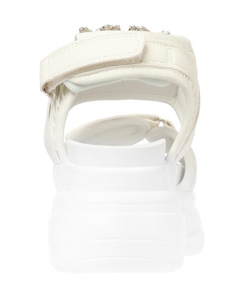 INGNI(イング)の「ボリュームソールビジュースポサン(サンダル・レディース・ブラック/オフホワイト・M/L)」の5枚目の写真