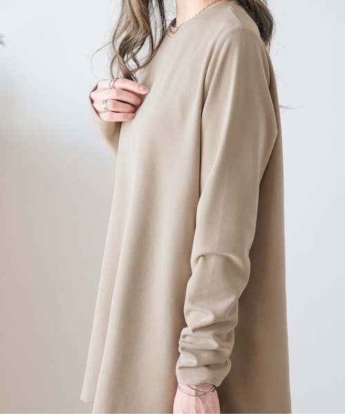SUGAR BISKET(シュガービスケット)の「ポンチ素材トップス(Tシャツ/カットソー・レディース・ブルー/イエロー/ブラック/ベージュ/ピンク・フリー)」の12枚目の写真