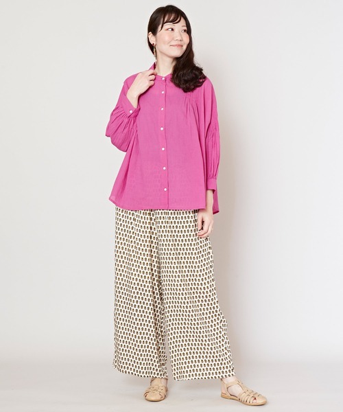 チャイハネ（チャイハネ）の「【チャイハネ】ピンクシーワイドパンツ（その他パンツ・レディース・ブルー/ブラック/ホワイト/オレンジ/パープル・FREE）」の9枚目の写真