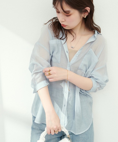 セール】開襟ノースリニットTOPS（タンクトップ）｜natural