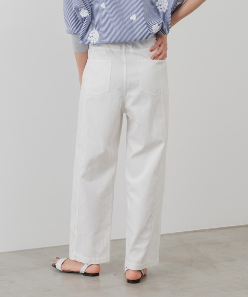 BEARDSLEY（ビアズリー）の「綿麻デニムハイライズパンツ（デニムパンツ・レディース・ホワイト・FREE）」の13枚目の写真